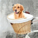 Coș pentru biciclete din răchită